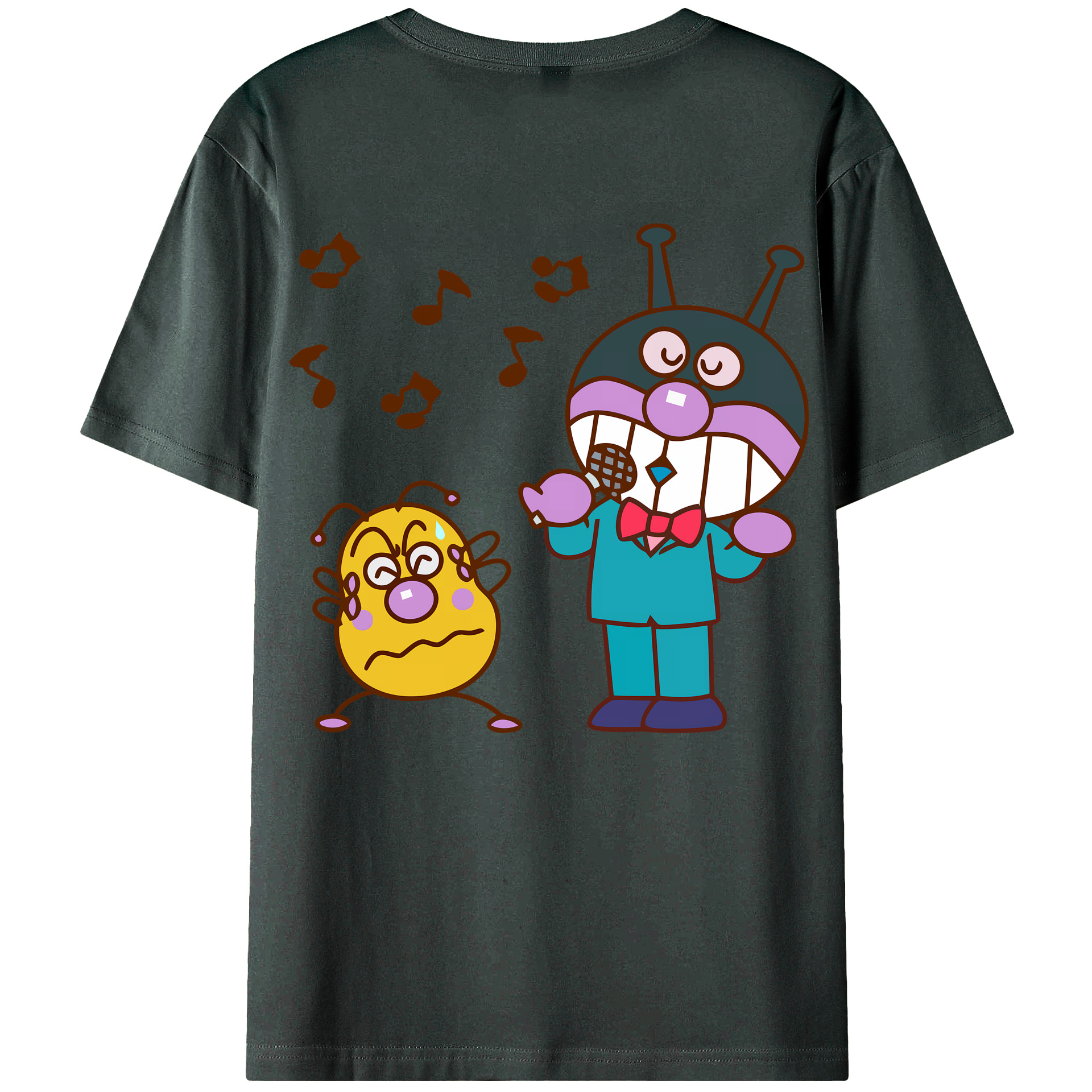 （画像用） アンパンマン Anpanman 綿100％ メンズ半袖Tシャツ（バックプリント） 通気性